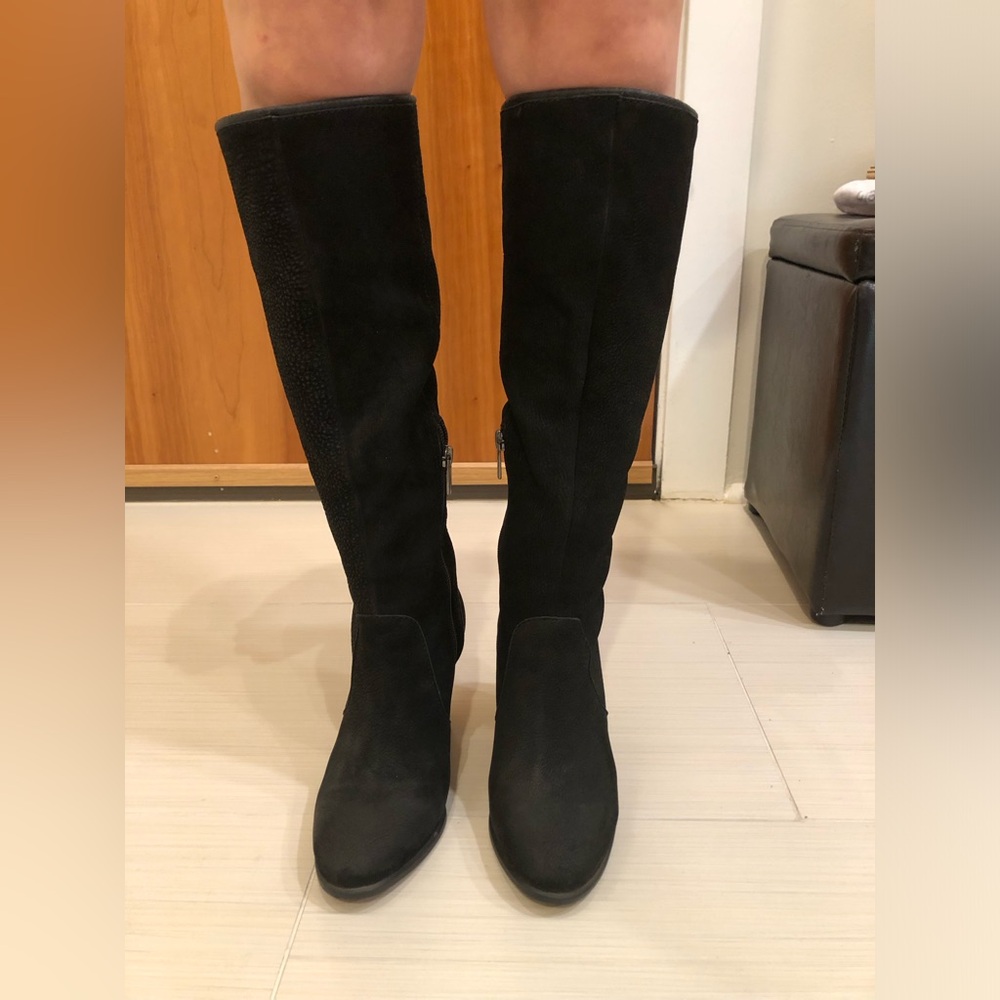 Vince Camuto Black leather long boots - Picture 9 of 10